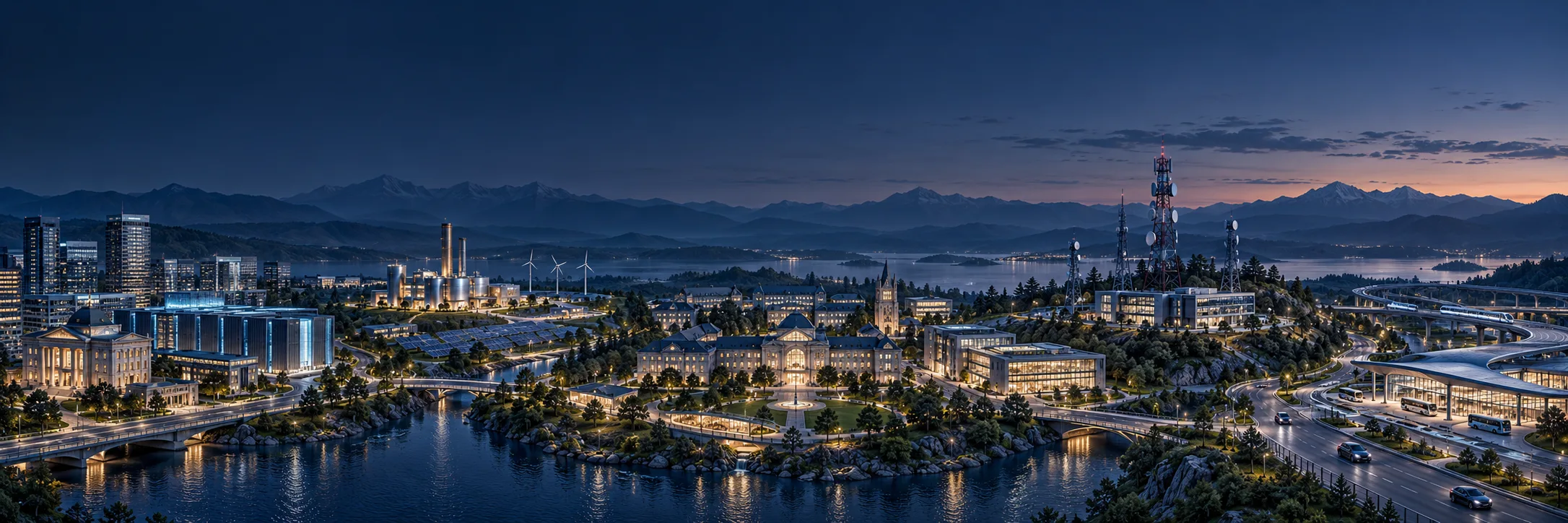 Fintech, utility, education, telecom, and mobility connected in one landscape.